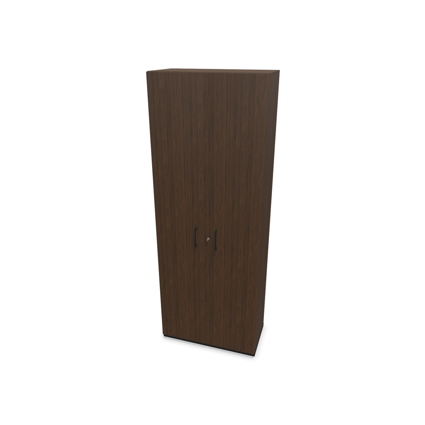 Narbutas Choice Flügeltürschrank 6-OH - 800mm - Griff und Sockel Schwarz - Kubus Nussbaumdekor - Front Nussbaumdekor - 6030845