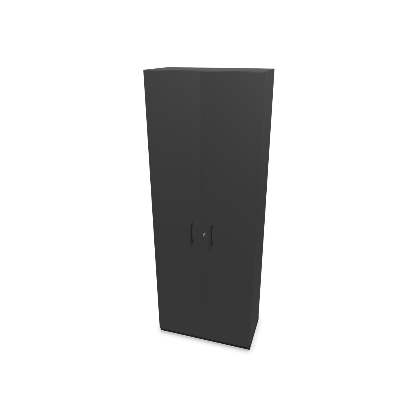 Narbutas Choice Flügeltürschrank 6-OH - 800mm - Griff und Sockel Schwarz - Kubus Dunkelgrau - Front Dunkelgrau - 6030869