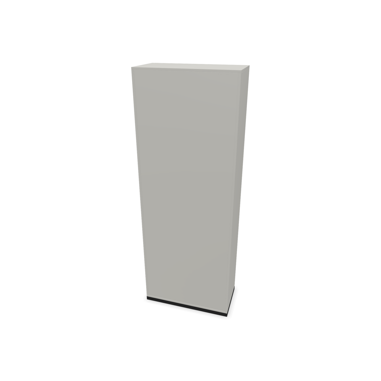 Narbutas Choice Flügeltürschrank 6-OH - 800mm - Griff und Sockel Schwarz - Kubus Perlgrau - Front Weiss Ansicht von hinten - 6030887
