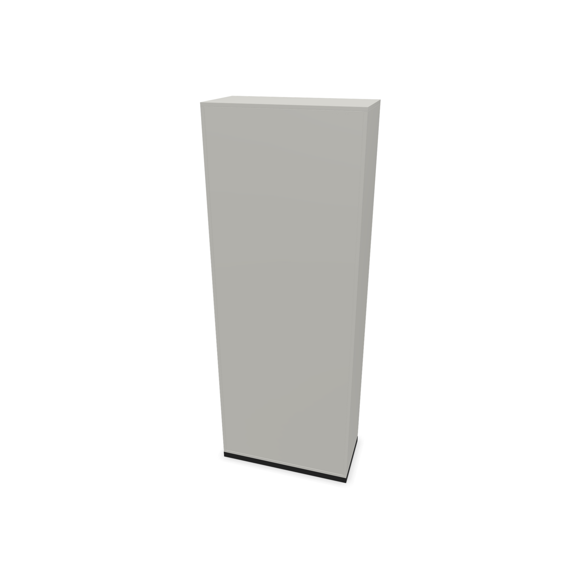Narbutas Choice Flügeltürschrank 6-OH - 800mm - Griff und Sockel Schwarz - Kubus Perlgrau - Front Weiss Ansicht von hinten - 6030887