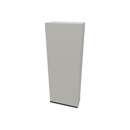 Narbutas Choice Flügeltürschrank 6-OH - 800mm - Griff und Sockel Schwarz - Kubus Perlgrau - Front Weiss Ansicht von hinten - 6030887