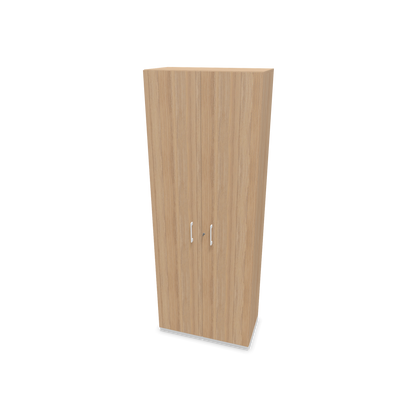 Narbutas Choice Flügeltürschrank 6-OH - 800mm - Griff und Sockel Weiss - Kubus Bernsteineichendekor - Front Bernsteineichendekor - 6030896