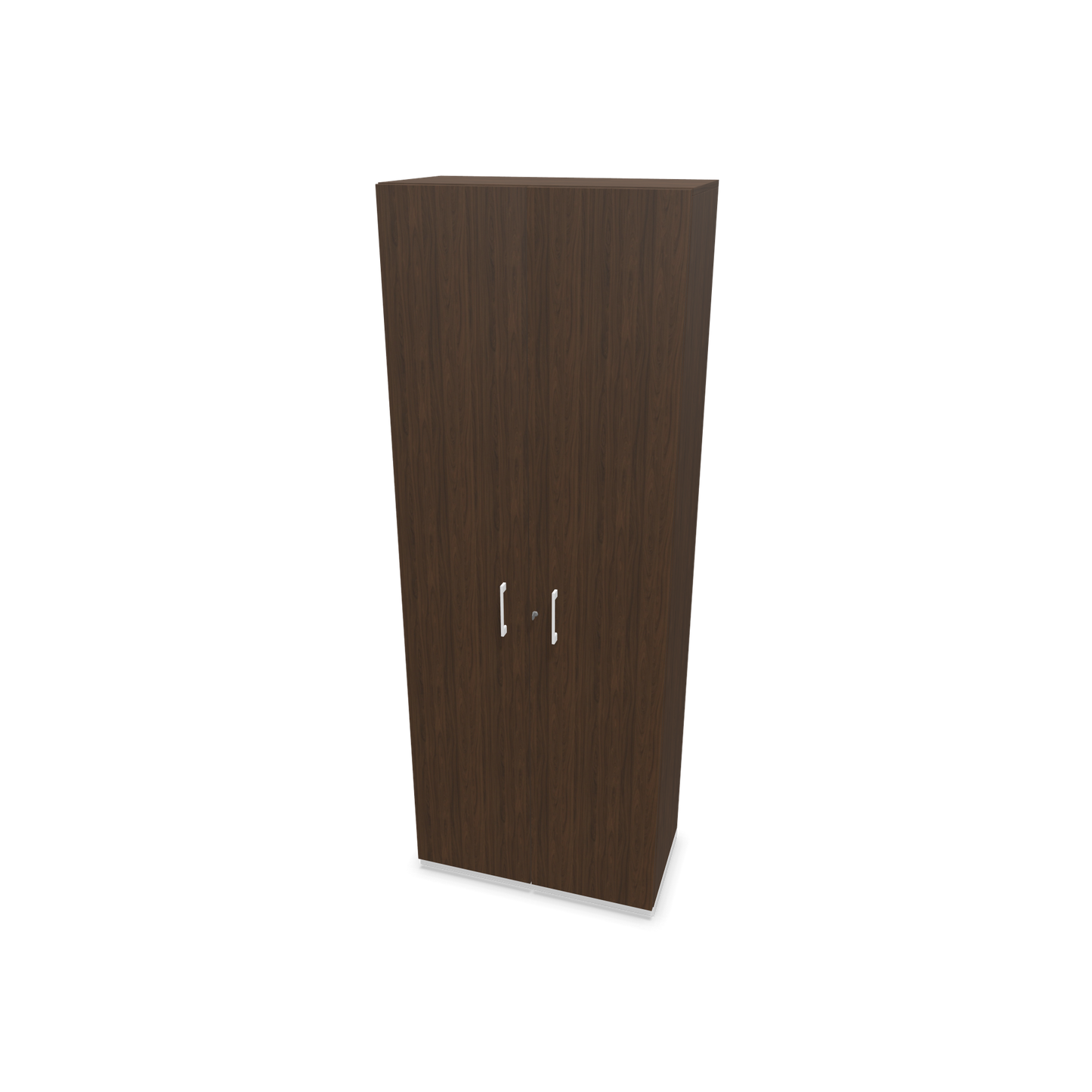 Narbutas Choice Flügeltürschrank 6-OH - 800mm - Griff und Sockel Weiss - Kubus Nussbaumdekor - Front Nussbaumdekor - 6030906