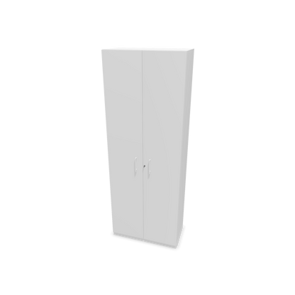 Narbutas Choice Flügeltürschrank 6-OH - 800mm - Griff und Sockel Weiss - Kubus Weiss - Front Weiss - 6030921