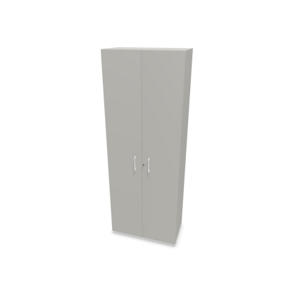 Narbutas Choice Flügeltürschrank 6-OH - 800mm - Griff und Sockel Weiss - Kubus Perlgrau - Front Perlgrau - 6030951