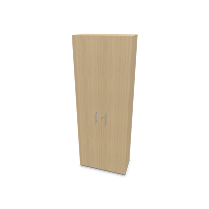Narbutas Choice Flügeltürschrank 6-OH - 800mm - Griff und Sockel Silbergrau - Kubus Eichendekor - Front Eichendekor - 6030952