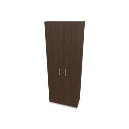 Narbutas Choice Flügeltürschrank 6-OH - 800mm - Griff und Sockel Silbergrau - Kubus Nussbaumdekor - Front Nussbaumdekor - 6030967