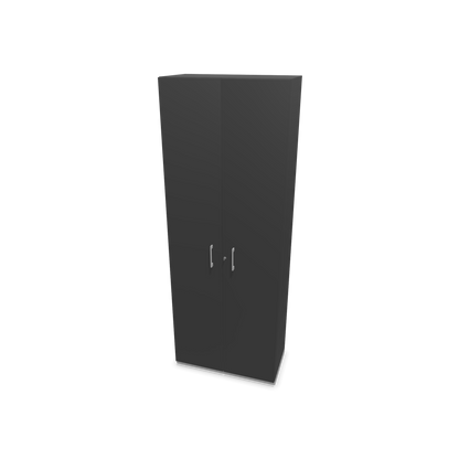 Narbutas Choice Flügeltürschrank 6-OH - 800mm - Griff und Sockel Silbergrau - Kubus Dunkelgrau - Front Dunkelgrau - 6030992