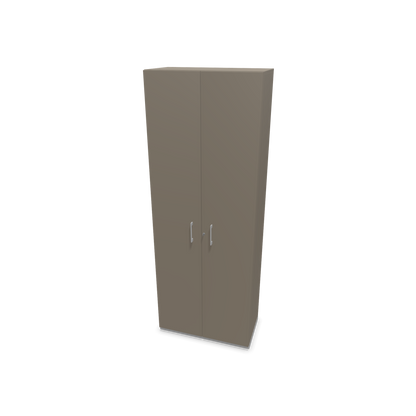 Narbutas Choice Flügeltürschrank 6-OH - 800mm - Griff und Sockel Silbergrau - Kubus Cubanitgrau - Front Cubanitgrau - 6031002