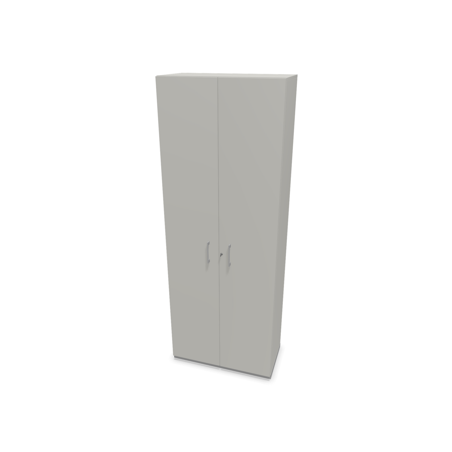 Narbutas Choice Flügeltürschrank 6-OH - 800mm - Griff und Sockel Silbergrau - Kubus Perlgrau - Front Perlgrau - 6031012