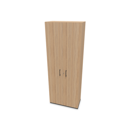 Narbutas Choice Flügeltürschrank 6-OH - 800mm - Griff und Sockel Dunkelgrau - Kubus Bernsteineichendekor - Front Bernsteineichendekor - 6031018
