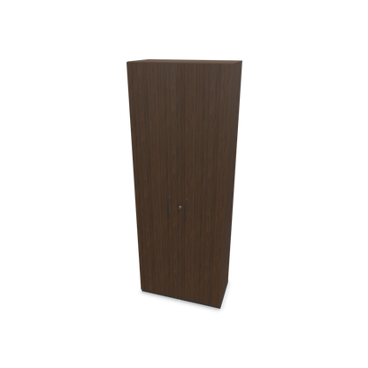 Narbutas Choice Flügeltürschrank 6-OH - 800mm - Griff und Sockel Dunkelgrau - Kubus Nussbaumdekor - Front Nussbaumdekor - 6031028