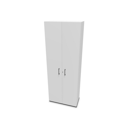 Narbutas Choice Flügeltürschrank 6-OH - 800mm - Griff und Sockel Dunkelgrau - Kubus Weiss - Front Weiss - 6031043