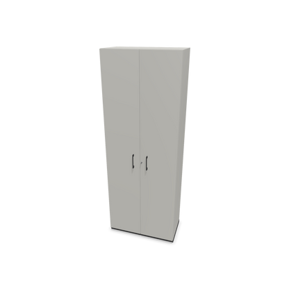 Narbutas Choice Flügeltürschrank 6-OH - 800mm - Griff und Sockel Dunkelgrau - Kubus Perlgrau - Front Perlgrau - 6031073