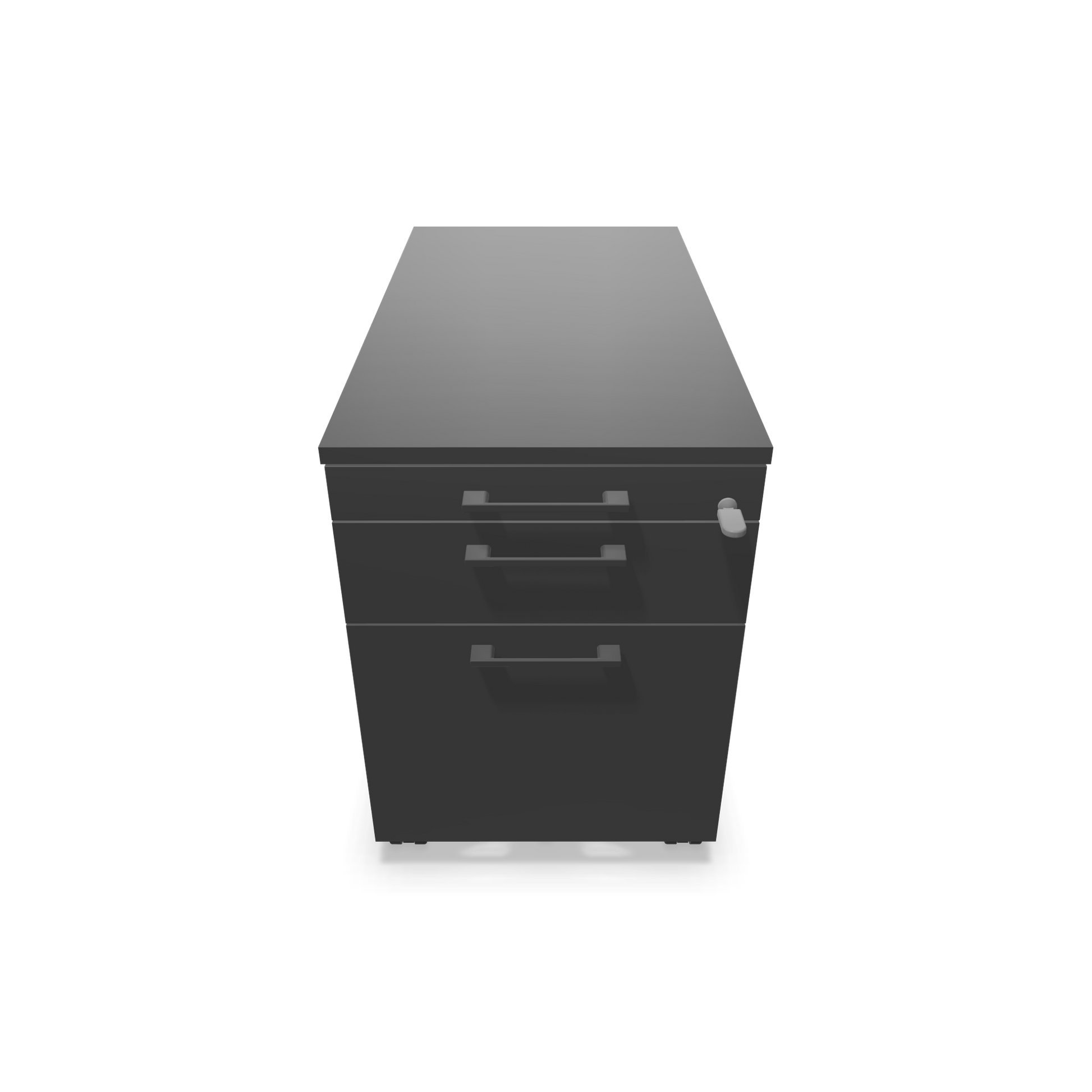 Narbutas Optima Roll-Korpus mit HR-Auszug - 800mm - Dunkelgrau mit Griffen Dunkelgrau