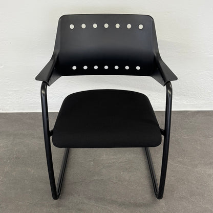 Girsberger 3300 Freischwinger mit Stoffbezug schwarz - 6033087