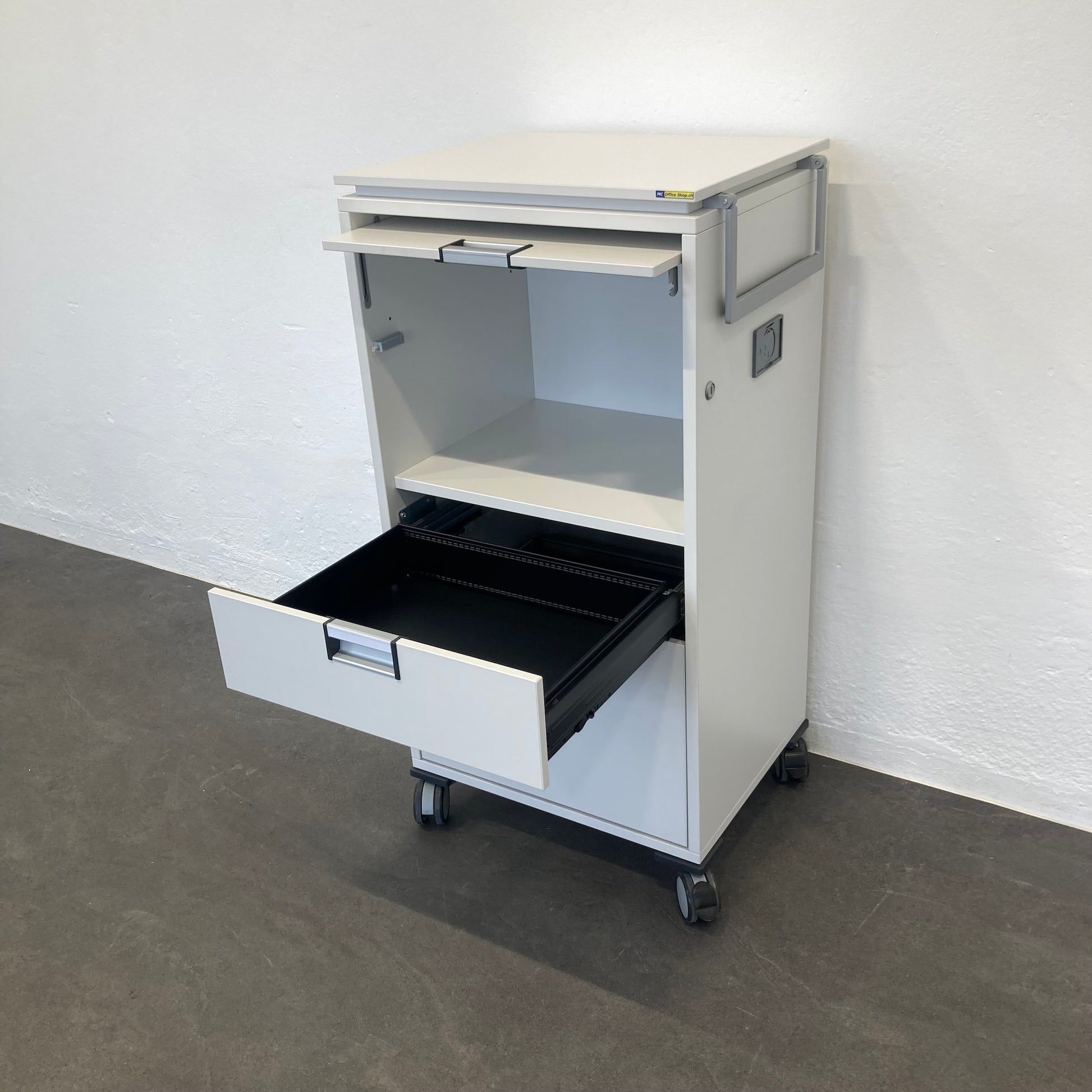 Steelcase Moby Roll-Caddy mit Breitschublade A6 offen - 6033451