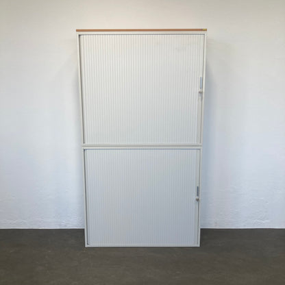 Lista Office LO Storage Lateralschrank Metall Weiss mit Holzdeckblatt - 6033495