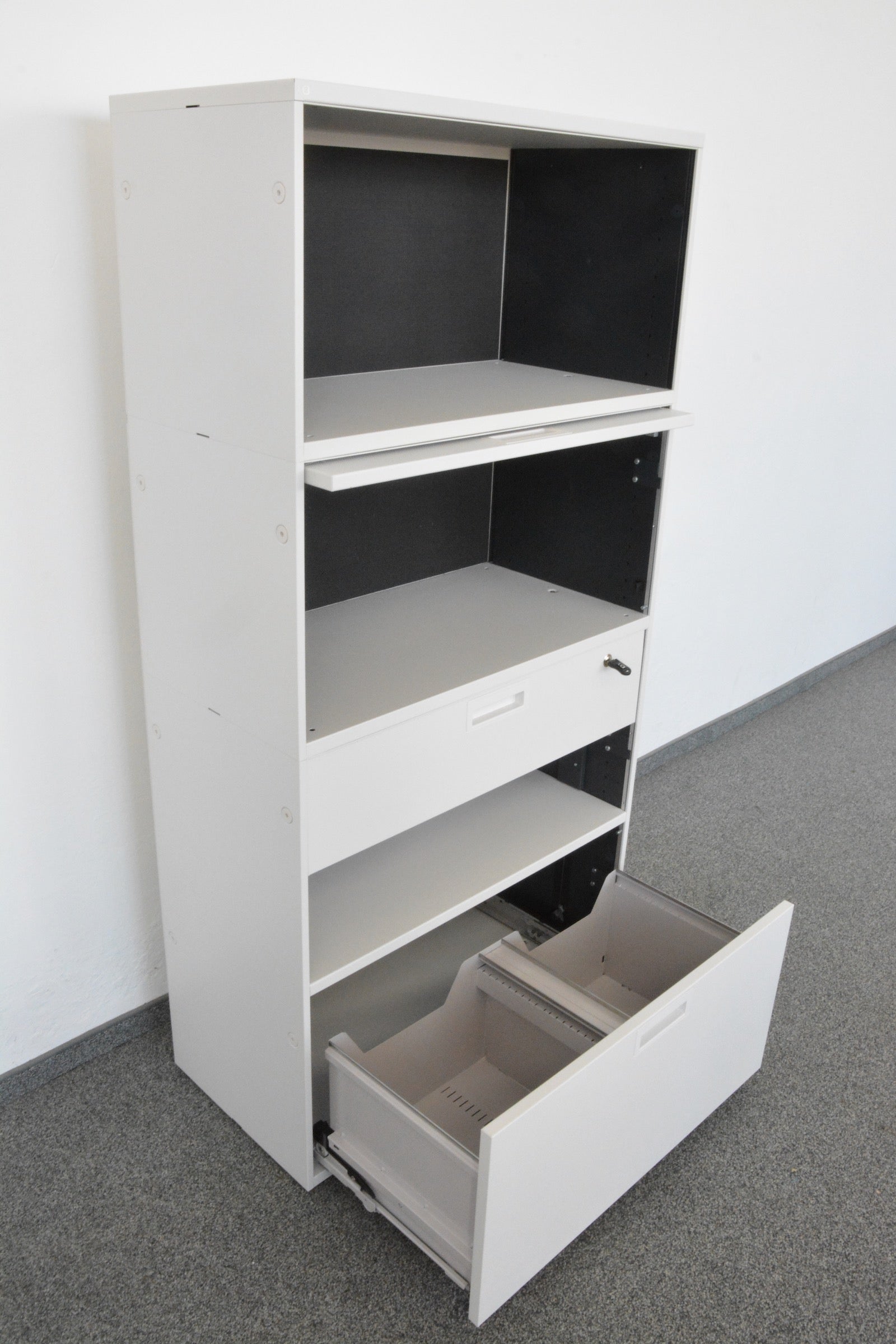 Lista Office Qub Modul-Kombination  mit Hängeregister offen