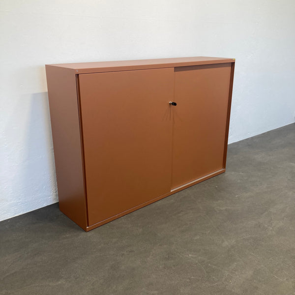 Lista Office LO One Schiebetür-Aktenschrank 3-OH Kupferbraun mit Schlüssel