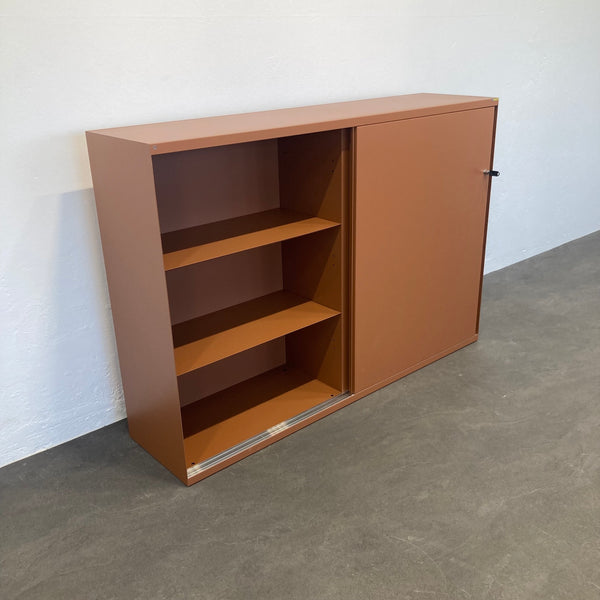 Lista Office LO One Schiebetür-Aktenschrank 3-OH Kupferbraun mit Schlüssel
