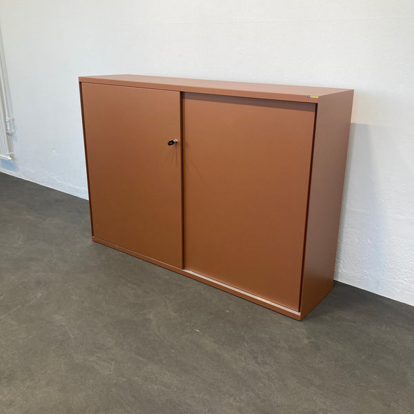Lista Office LO One Schiebetür-Aktenschrank 3-OH Kupferbraun mit Schlüssel