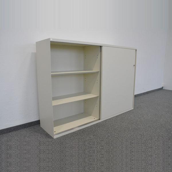 Lista Office LO One Schiebetür-Aktenschrank 3-OH Perlweiss ohne Schlüssel