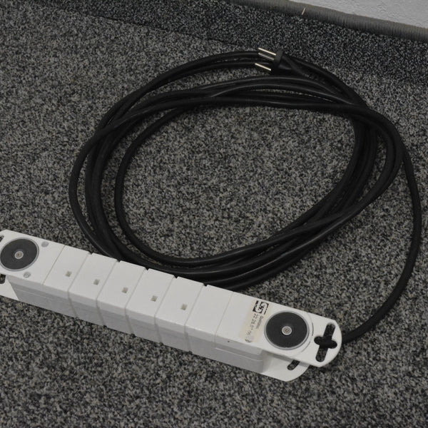 Steffen Steba Variabl Mehrfachstecker Weiss - Magnetisch - 5 Anschlüsse