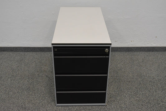 Lista Office Serie L Unterstell-Korpus in Silbergrau und Schwarz