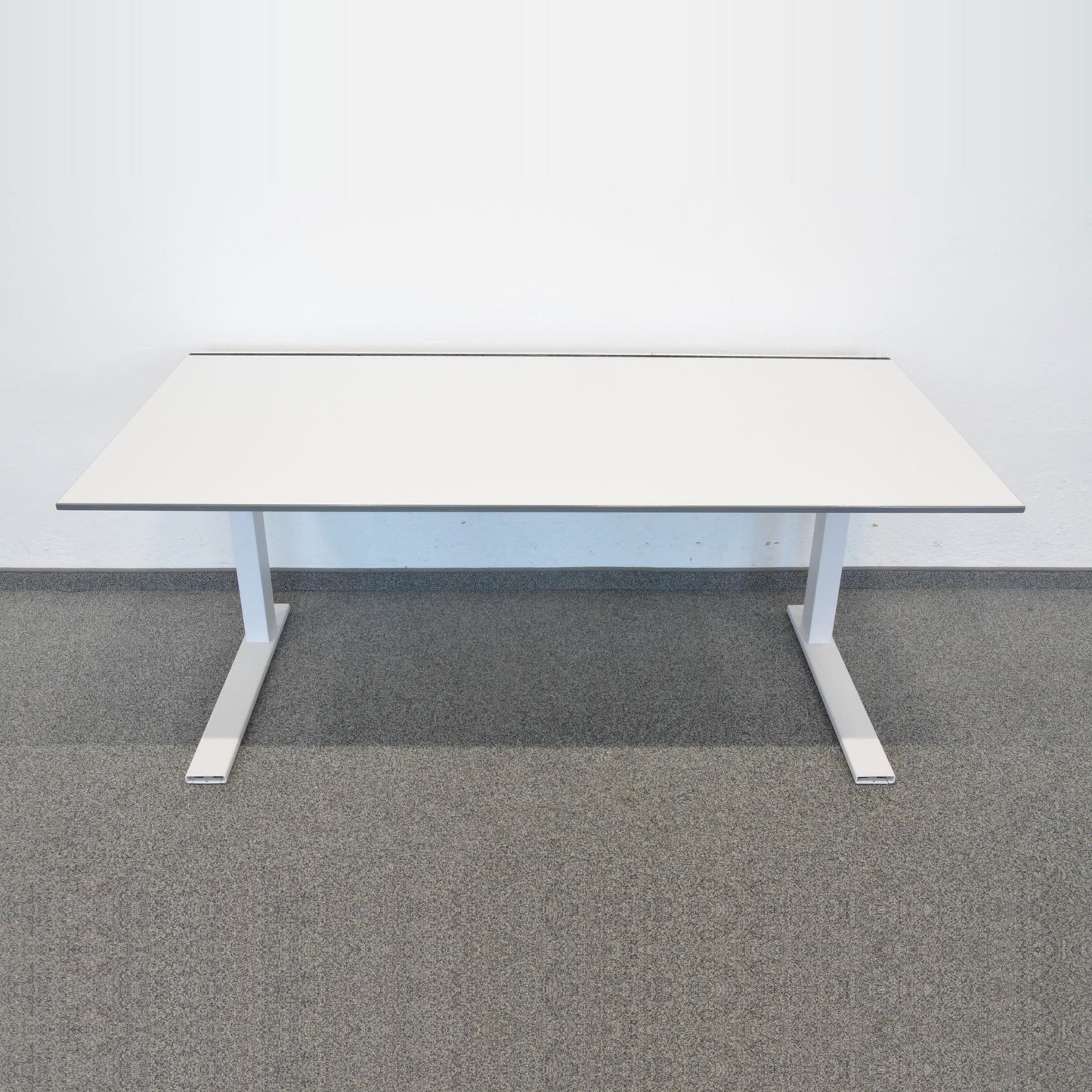Lista Office LO Extend Schreibtisch Tischplatte Weiss mit anthraziter Kante