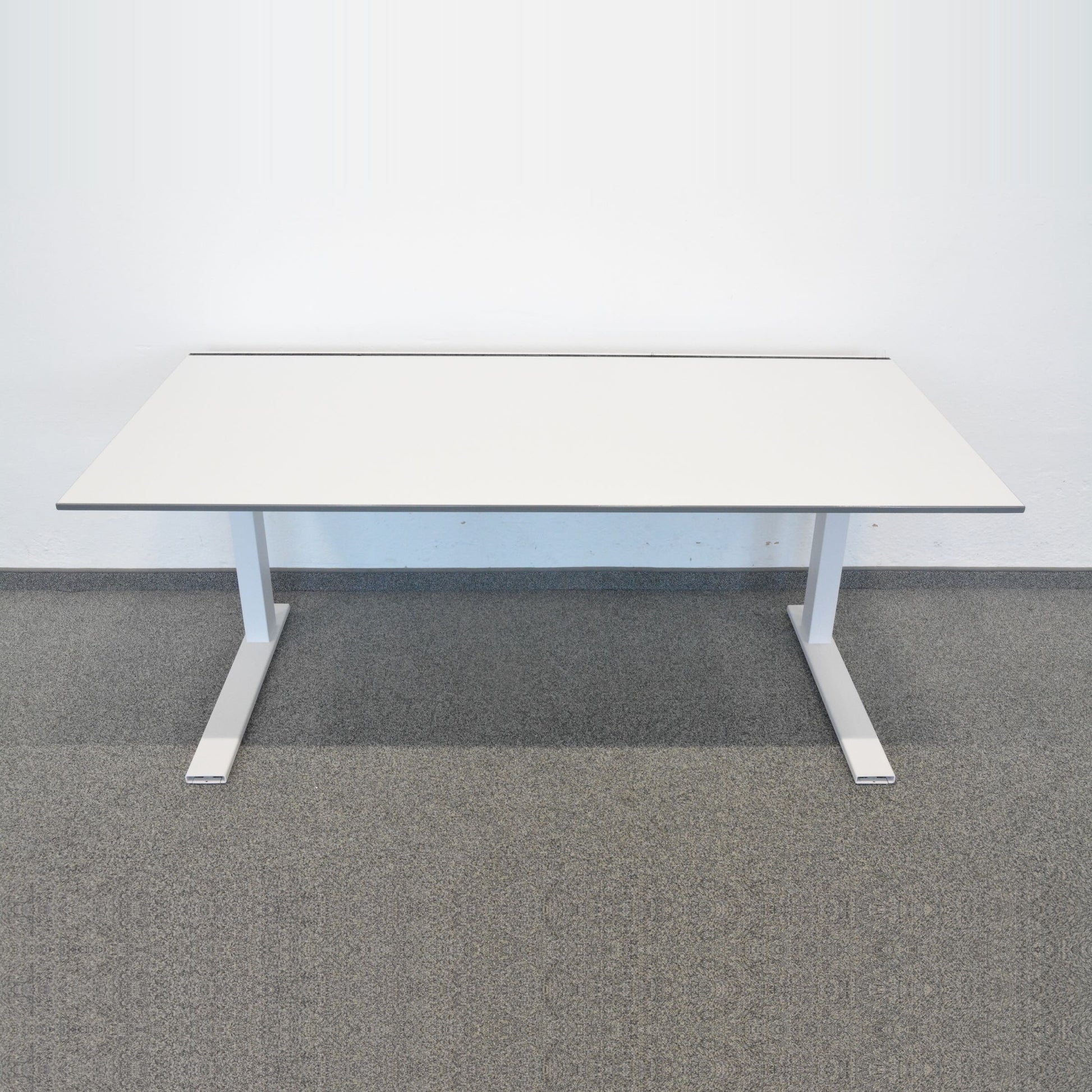 Lista Office LO Extend Schreibtisch Tischplatte Weiss mit anthraziter Kante