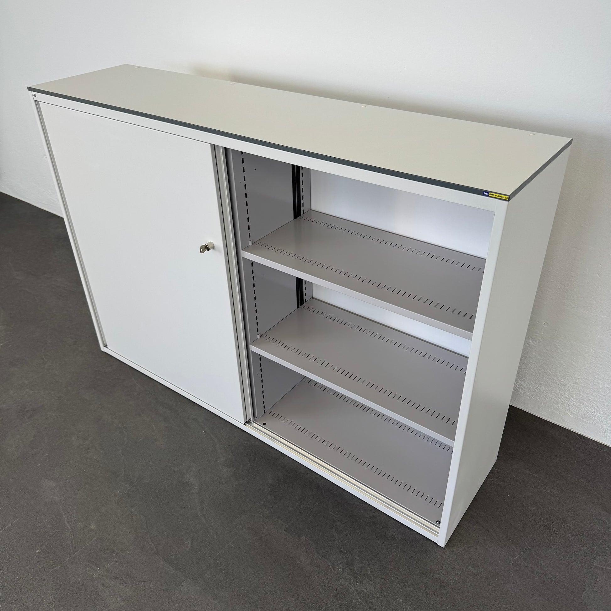 personalakten aufbewahrung schrank Lista Office LO Storage Schiebetür-Aktenschrank 3-OH - Weiss