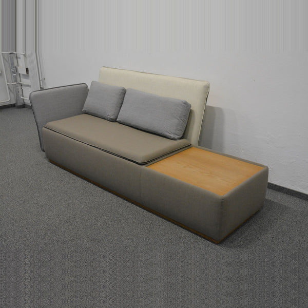 Casala Palau Stream Lounge Sofa Ablage rechts Armlehne Grau