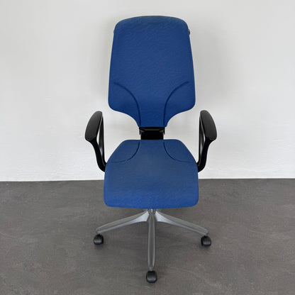 Giroflex G64 Bürodrehstuhl Stoffbezug Blau gemustert - 6034604