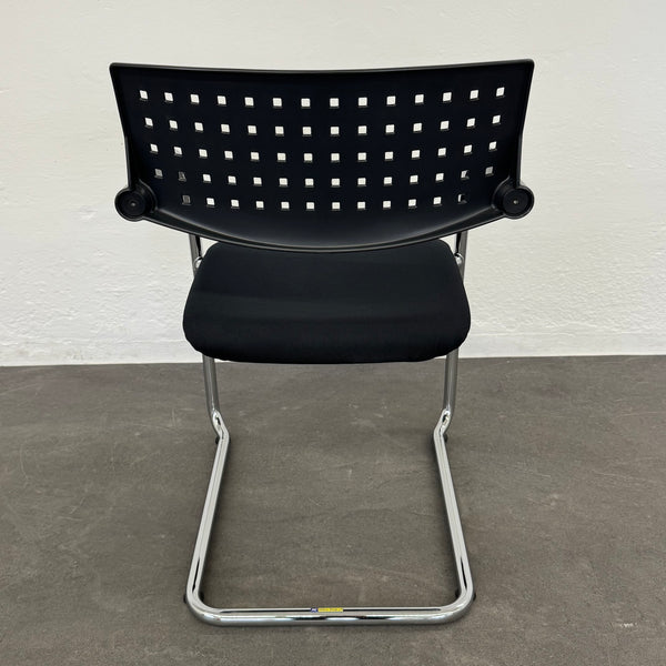 Vitra Visavis Freischwinger - stapelbar - Schwarz-Chrom Zustand Gut