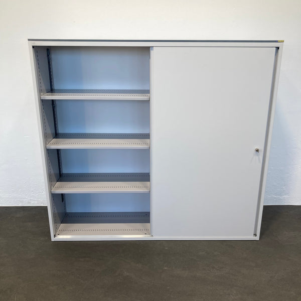 Lista Office LO Storage Schiebetür-Aktenschrank 4-OH - Weiss - mit Schlüssel