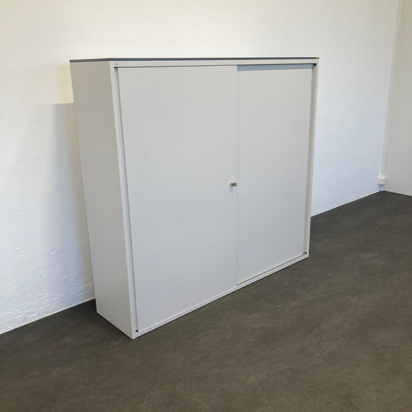 Lista Office LO Storage Schiebetür-Aktenschrank 4-OH - Weiss - mit Schlüssel