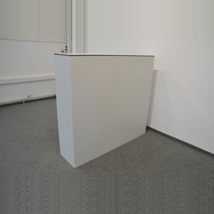 Lista Office Storage Schiebetür-Aktenschrank für 4 Ordner-Reihen 1600mm breit - mit Schlüssel Metall Weiss