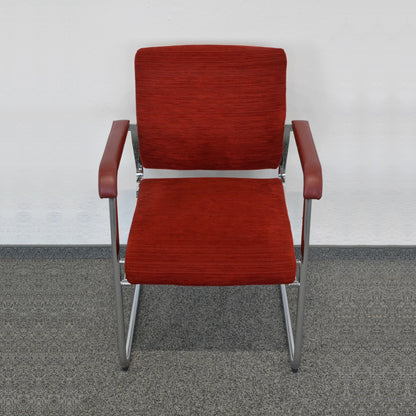 Wilkhahn Sito Freischwinger Stoffbezug Rot gemustert - 6034845