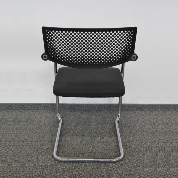 Vitra Visavis 2 Freischwinger - Stapelbar - Anthrazit - mit Gleiter