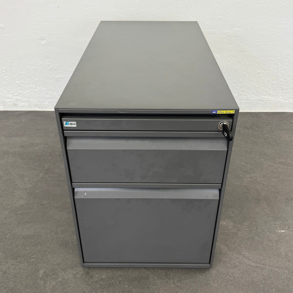 Lista Office LO Serie L Unterstell-Korpus 800mm - mit Hängeregister - Anthrazit - mit Schlüssel