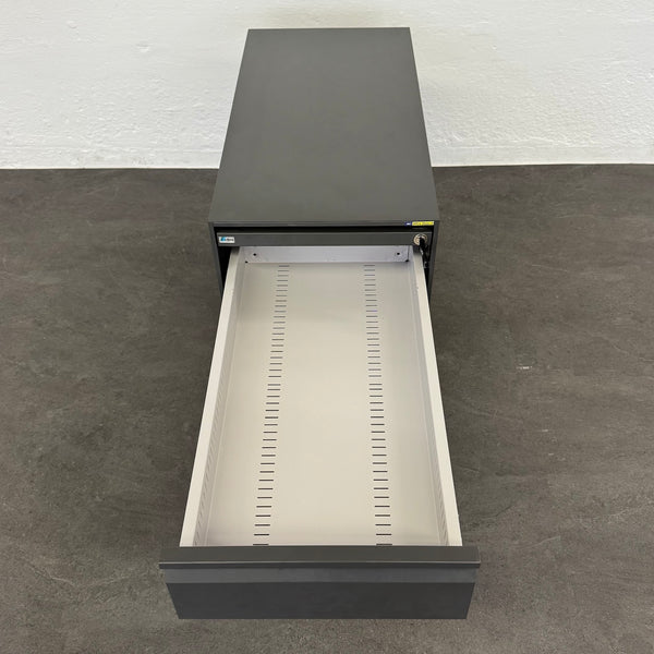 Lista Office LO Serie L Unterstell-Korpus 800mm - mit Hängeregister - Anthrazit - mit Schlüssel