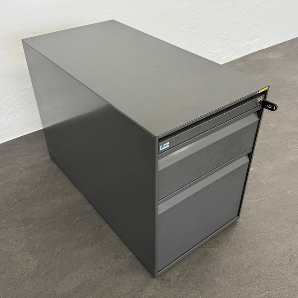 Lista Office LO Serie L Unterstell-Korpus 800mm - mit Hängeregister - Anthrazit - mit Schlüssel