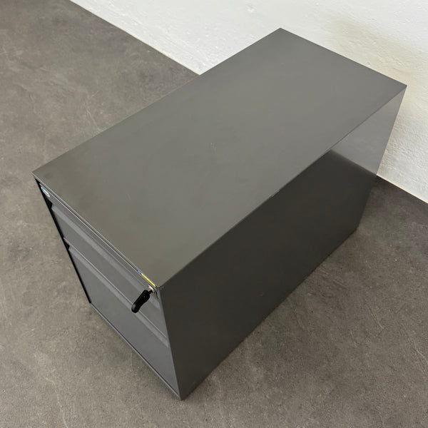 Lista Office LO Serie L Unterstell-Korpus 800mm - mit Hängeregister - Anthrazit - mit Schlüssel