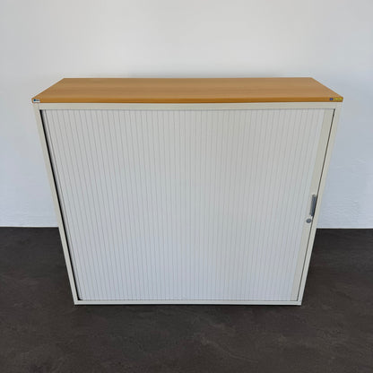 Lista Office Storage Lateralschrank Metall Weiss mit Holzdeckblatt - 6035071