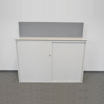 Lista Storage Schiebetür-Aktenschrank Metall Weiss mit Akustik-Aufbau - 6035082