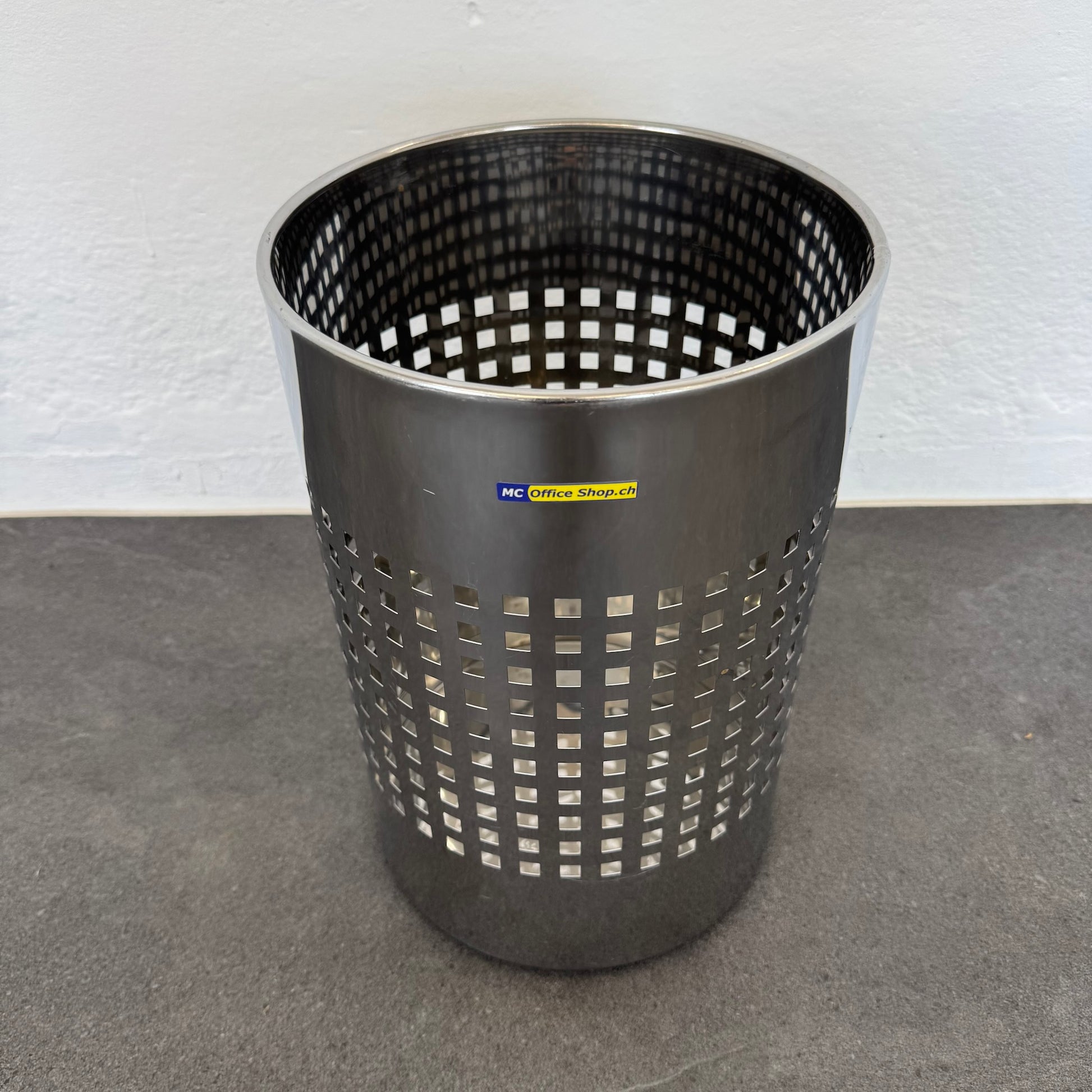 Mayer & Bosshardt City Papierkorb aus Metall Chrom glänzend