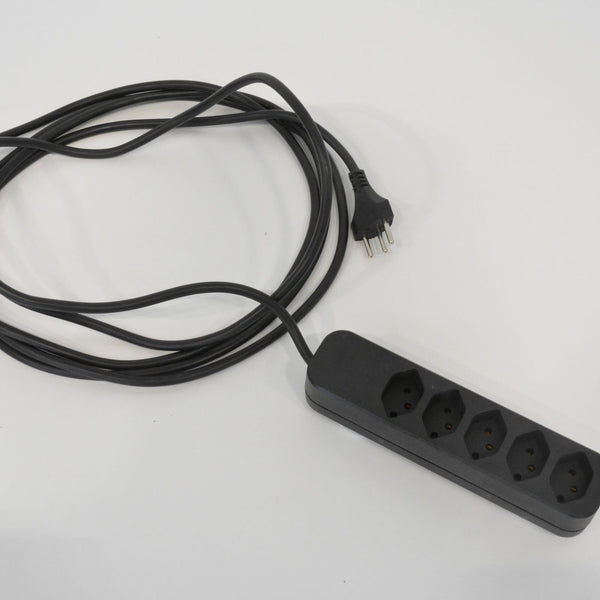 Max Hauri Prime Line Mehrfachstecker - Schwarz - 5 Anschlüsse