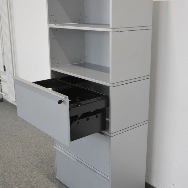 Zurbuchen Tamos Kombischrank - 5 Module - Silbergrau