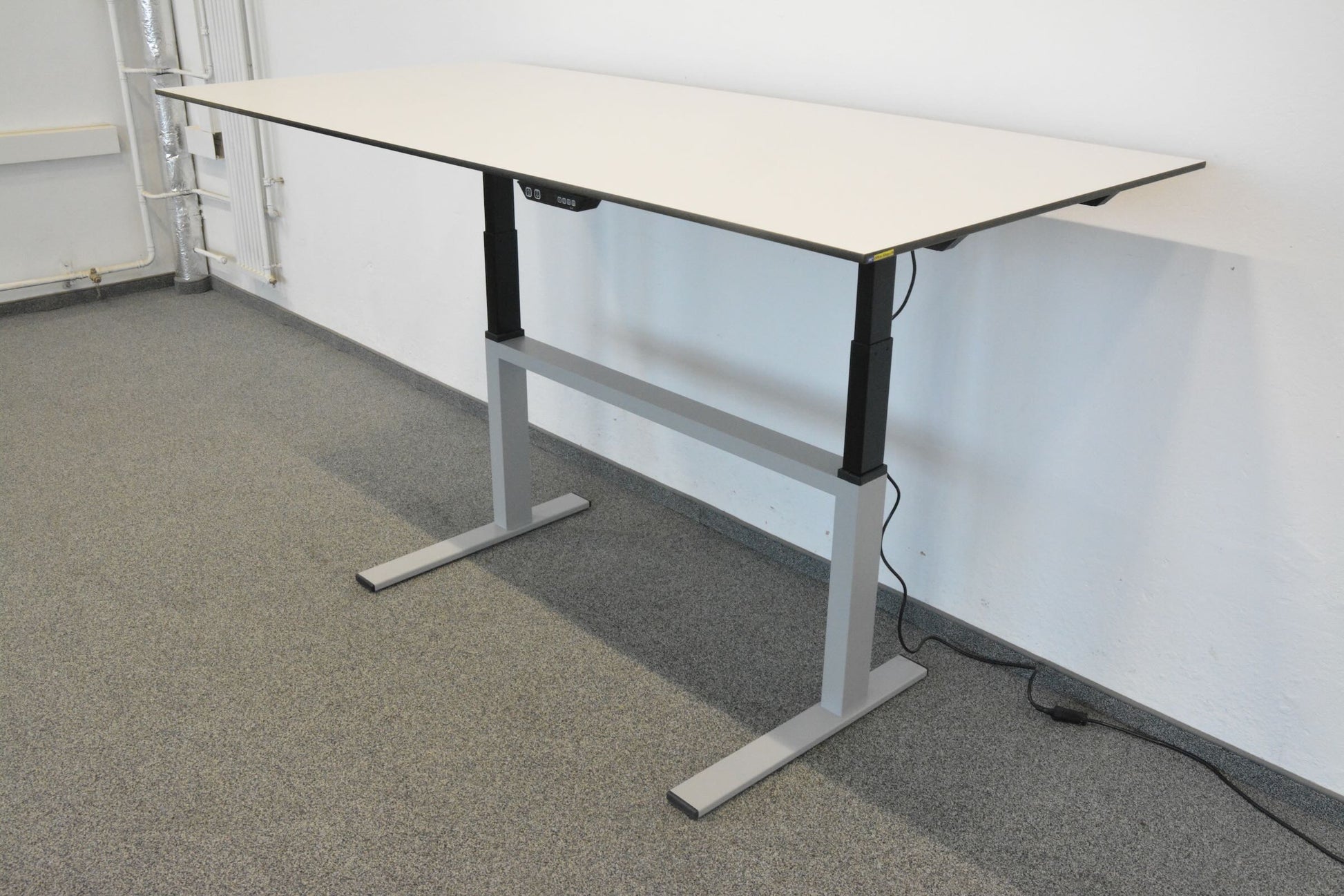 Lista Office LO Choice Sitz-Steh-Schreibtisch mit Gestell Silbergrau